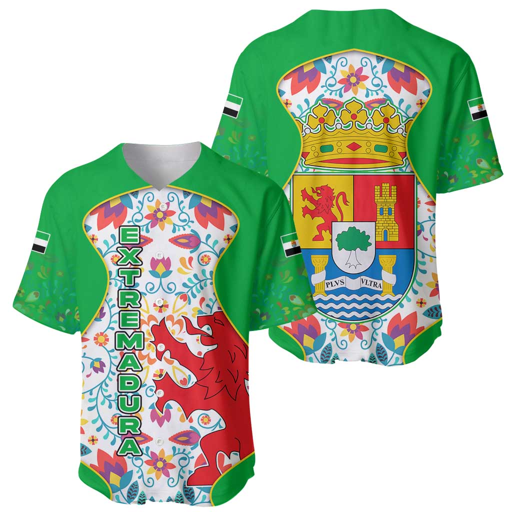 Extremadura Flag Baseball Jersey Autonomous Community of Spain - Wonder Print Shop
