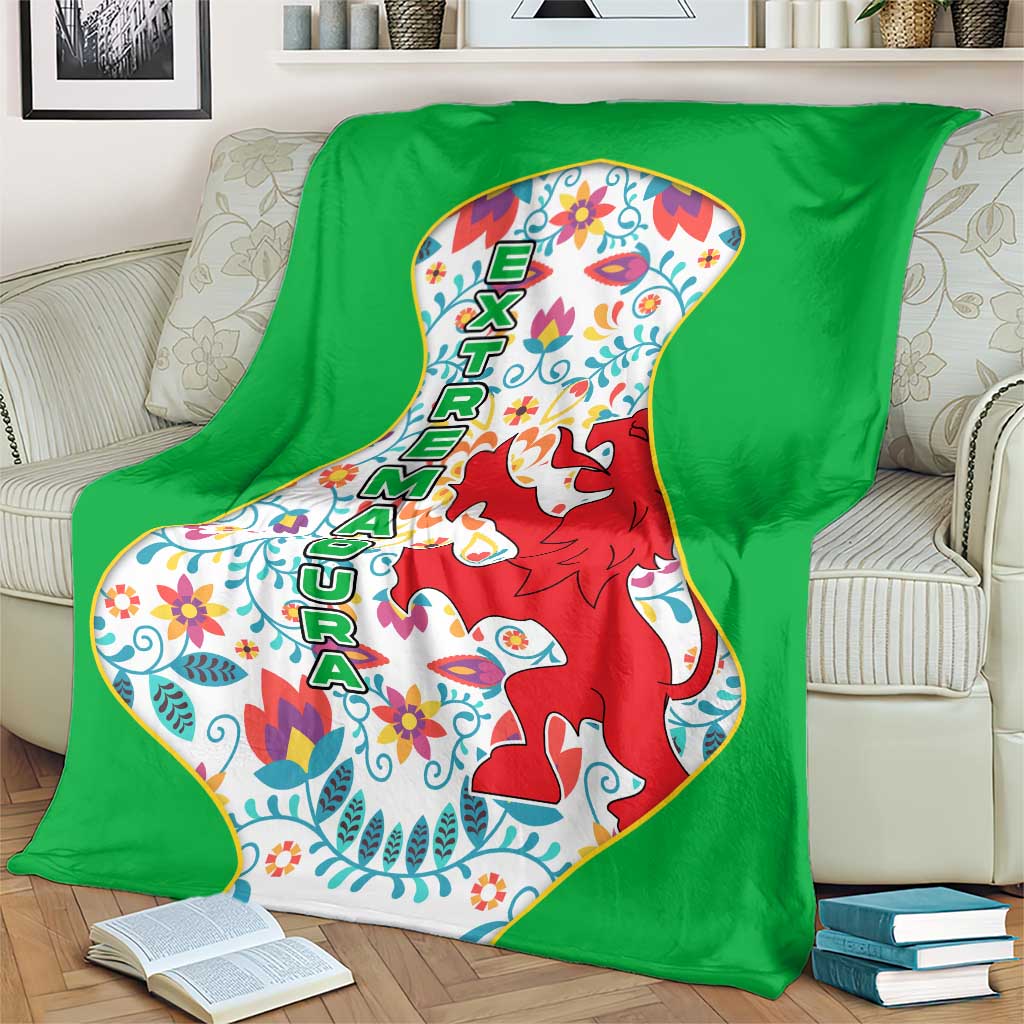 Extremadura Flag Blanket Autonomous Community of Spain - Wonder Print Shop