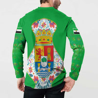 Extremadura Flag Button Sweatshirt Autonomous Community of Spain - Wonder Print Shop