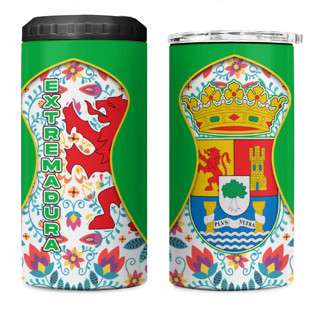 Extremadura Flag 4 in 1 Can Cooler Tumbler Autonomous Community of Spain - Wonder Print Shop
