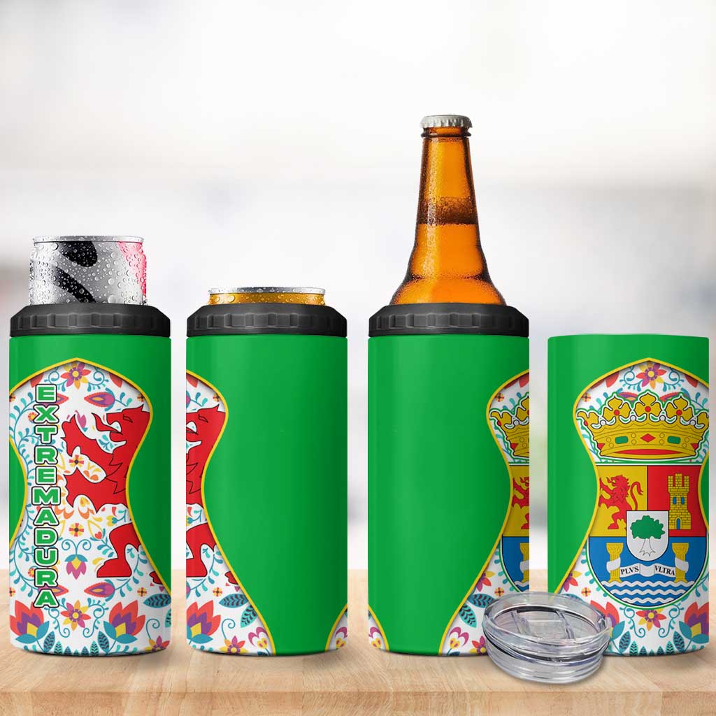 Extremadura Flag 4 in 1 Can Cooler Tumbler Autonomous Community of Spain - Wonder Print Shop