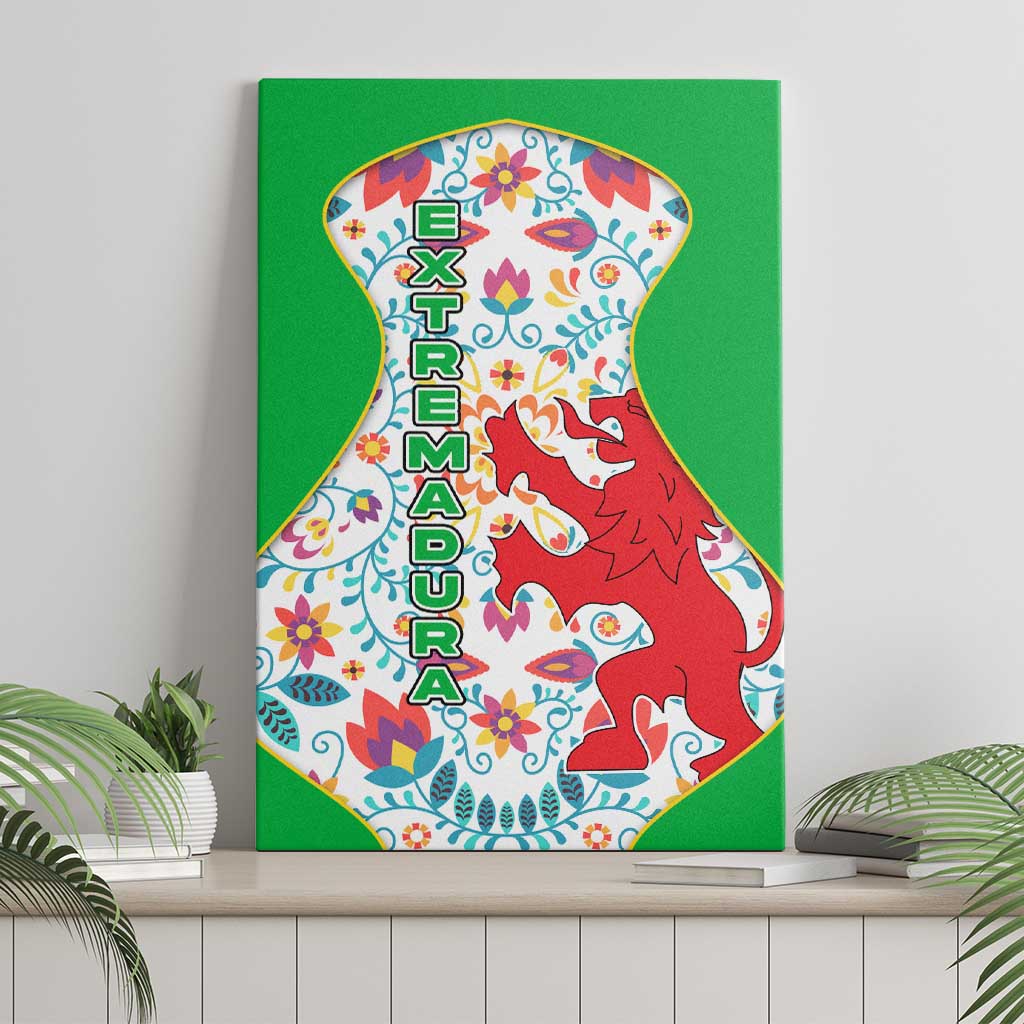 Extremadura Flag Canvas Wall Art Autonomous Community of Spain - Wonder Print Shop