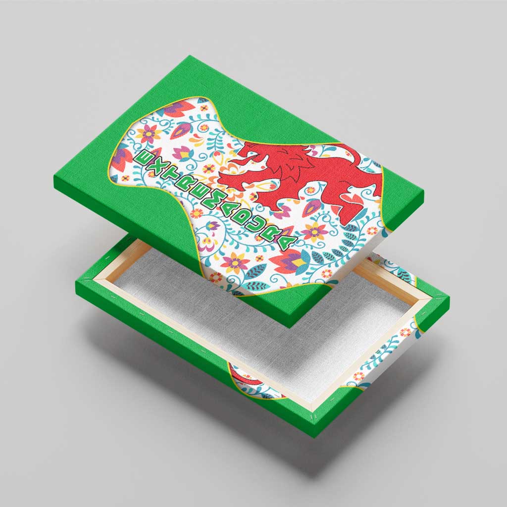 Extremadura Flag Canvas Wall Art Autonomous Community of Spain - Wonder Print Shop