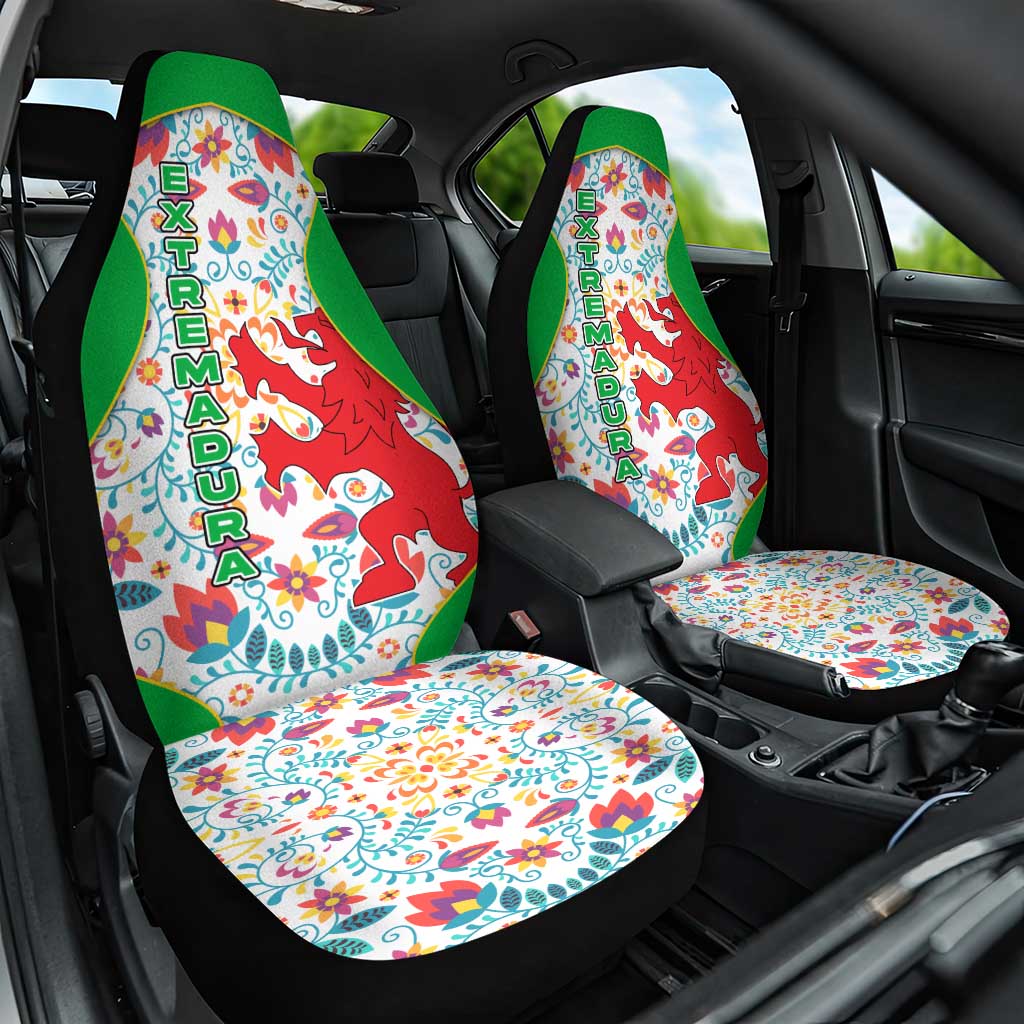 Extremadura Flag Car Seat Cover Autonomous Community of Spain - Wonder Print Shop