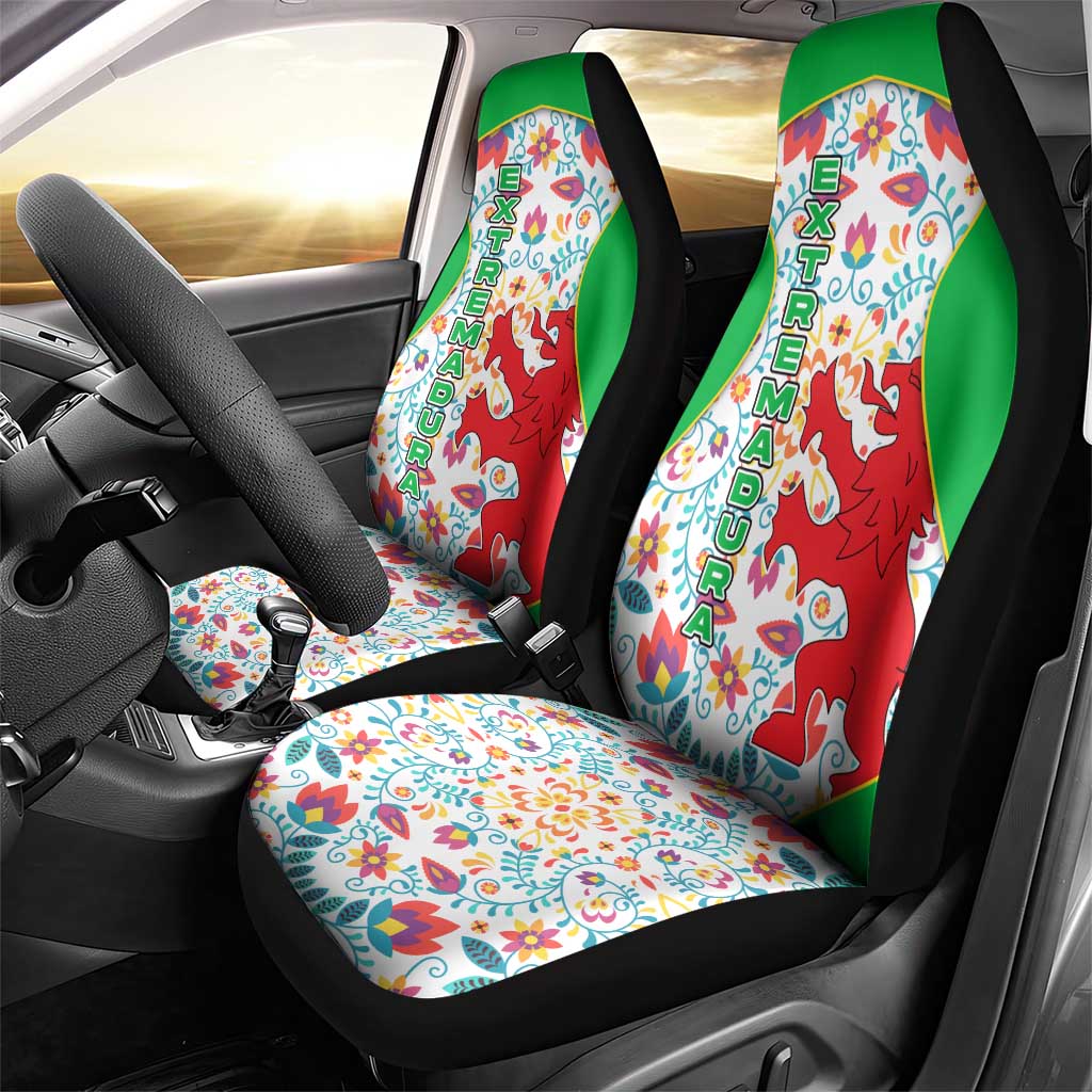 Extremadura Flag Car Seat Cover Autonomous Community of Spain - Wonder Print Shop