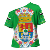 Extremadura Flag Cross Shoulder Shirt Autonomous Community of Spain - Wonder Print Shop