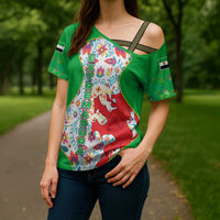 Extremadura Flag Cross Shoulder Shirt Autonomous Community of Spain - Wonder Print Shop