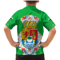 Extremadura Flag Family Matching Mermaid Dress and Hawaiian Shirt Autonomous Community of Spain - Wonder Print Shop