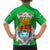 Extremadura Flag Family Matching Off The Shoulder Long Sleeve Dress and Hawaiian Shirt Autonomous Community of Spain - Wonder Print Shop