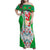 Extremadura Flag Family Matching Off Shoulder Maxi Dress and Hawaiian Shirt Autonomous Community of Spain - Wonder Print Shop