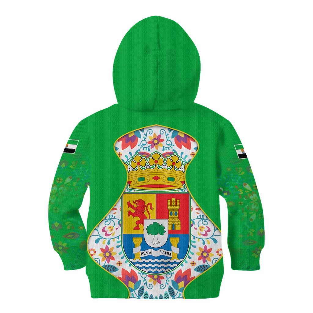 Extremadura Flag Kid Hoodie Autonomous Community of Spain - Wonder Print Shop