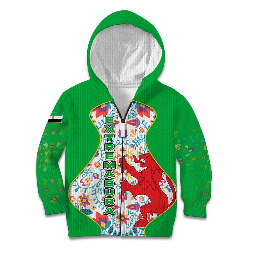 Extremadura Flag Kid Hoodie Autonomous Community of Spain - Wonder Print Shop