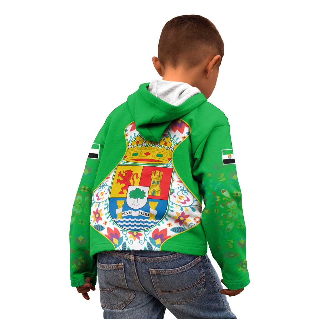 Extremadura Flag Kid Hoodie Autonomous Community of Spain - Wonder Print Shop