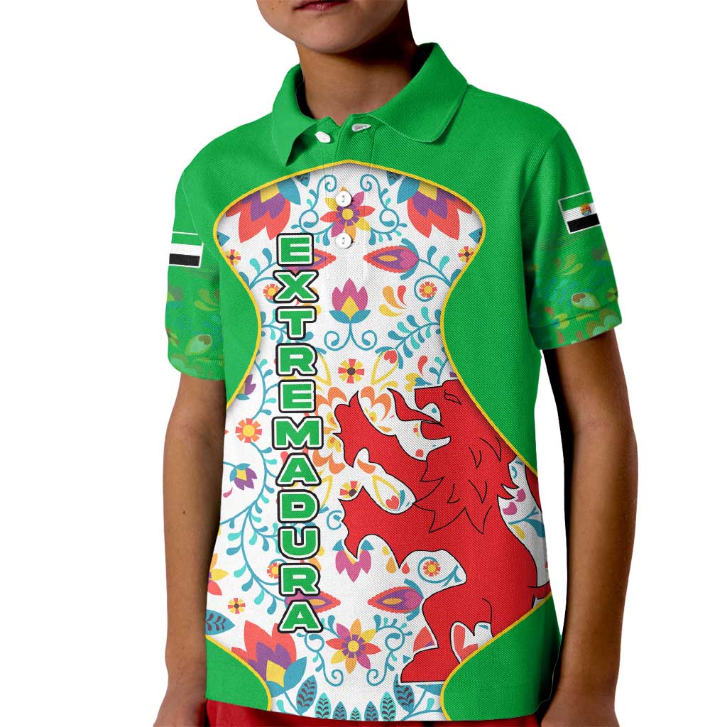 Extremadura Flag Kid Polo Shirt Autonomous Community of Spain - Wonder Print Shop