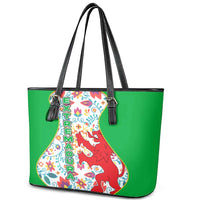 Extremadura Flag Leather Tote Bag Autonomous Community of Spain - Wonder Print Shop
