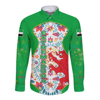 Extremadura Flag Long Sleeve Button Shirt Autonomous Community of Spain - Wonder Print Shop