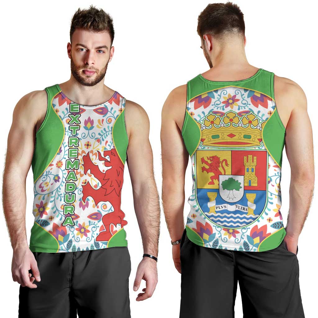 Extremadura Flag Men Tank Top Autonomous Community of Spain - Wonder Print Shop