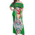 Extremadura Flag Off Shoulder Maxi Dress Autonomous Community of Spain - Wonder Print Shop