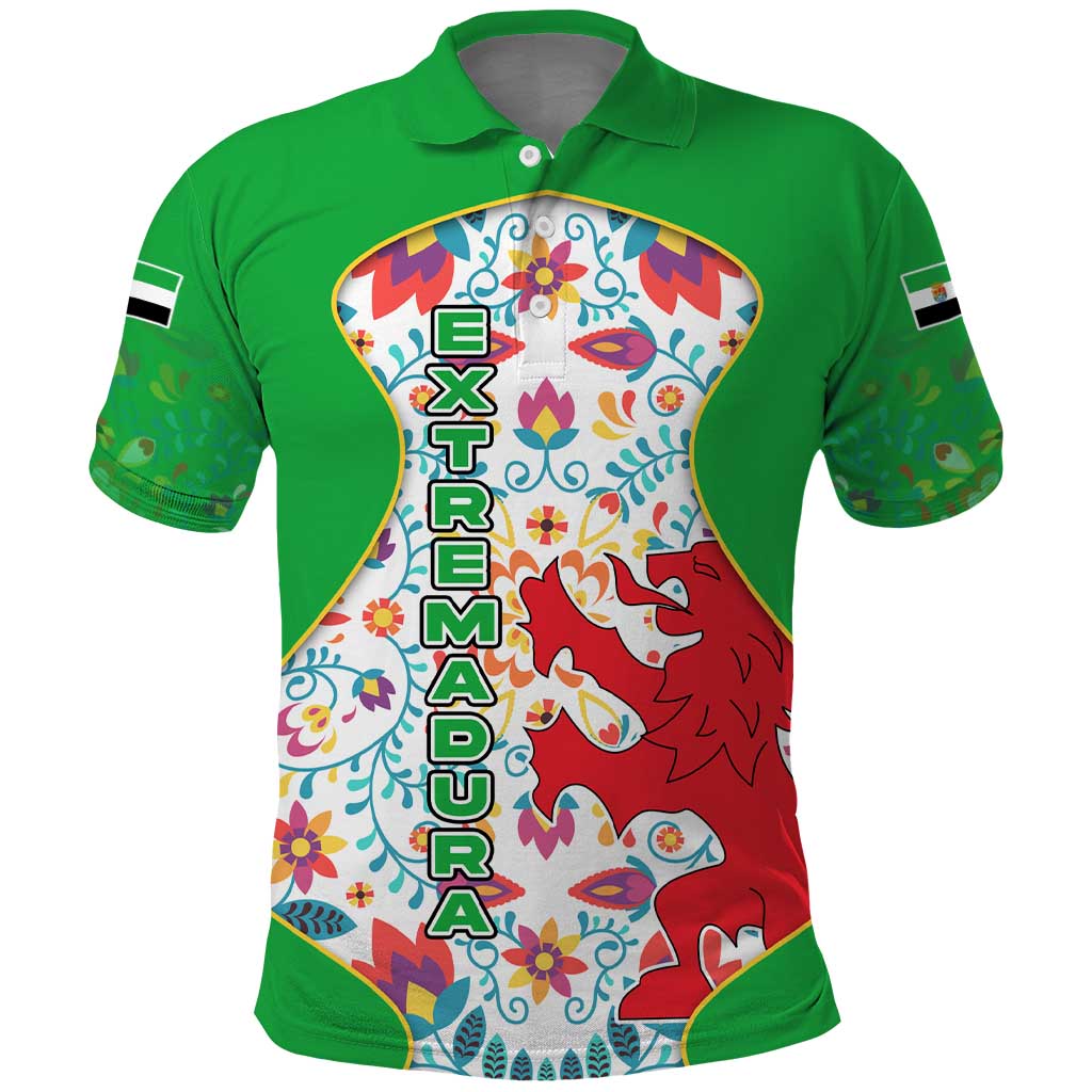 Extremadura Flag Polo Shirt Autonomous Community of Spain - Wonder Print Shop
