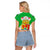 Extremadura Flag Raglan Cropped T Shirt Autonomous Community of Spain - Wonder Print Shop