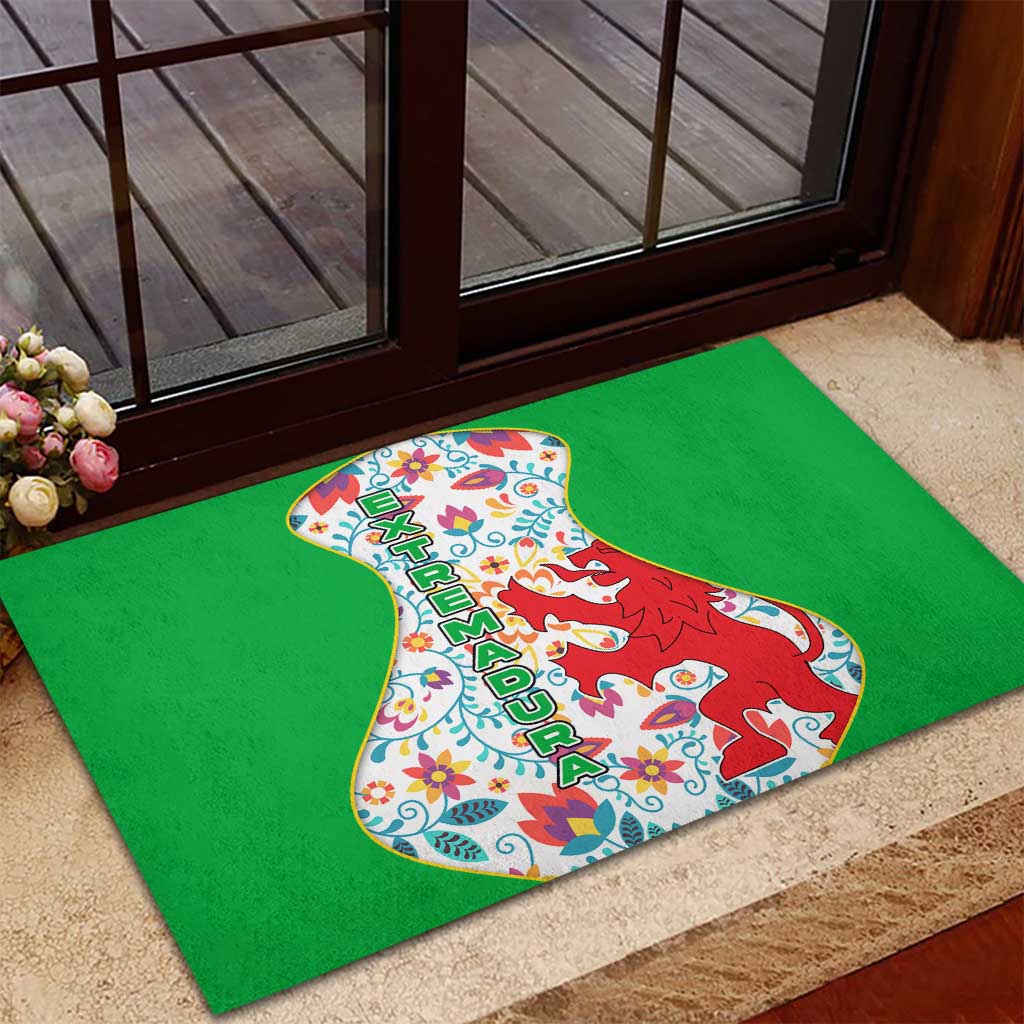 Extremadura Flag Rubber Doormat Autonomous Community of Spain - Wonder Print Shop