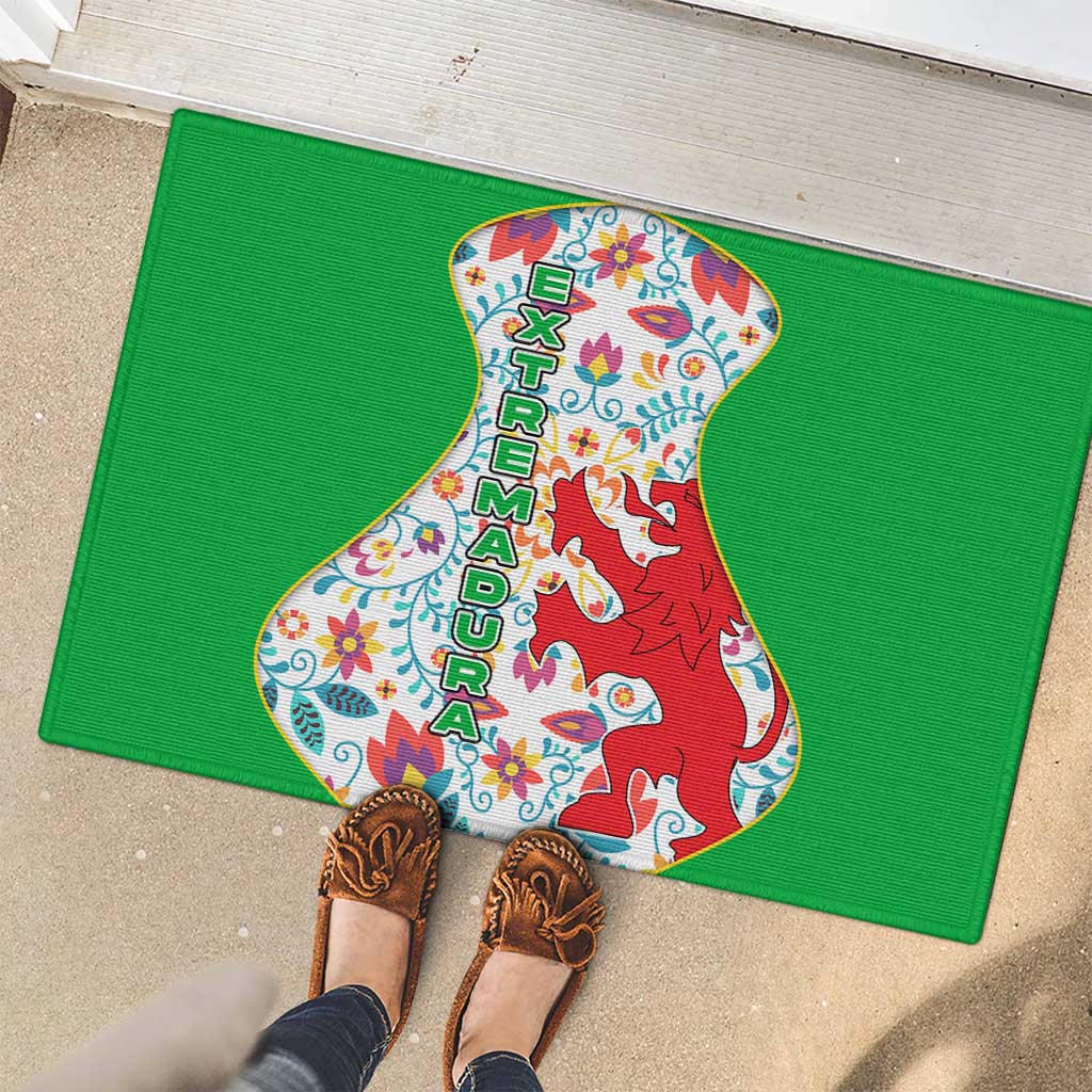 Extremadura Flag Rubber Doormat Autonomous Community of Spain - Wonder Print Shop
