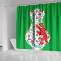 Extremadura Flag Shower Curtain Autonomous Community of Spain - Wonder Print Shop