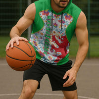 Extremadura Flag Sleeveless Hoodie Autonomous Community of Spain - Wonder Print Shop