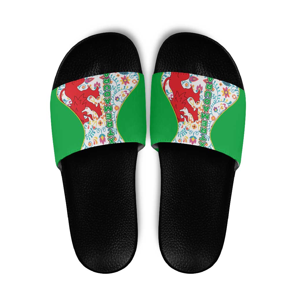 Extremadura Flag Slide Sandals Autonomous Community of Spain - Wonder Print Shop