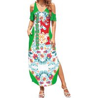 Extremadura Flag Summer Maxi Dress Autonomous Community of Spain - Wonder Print Shop