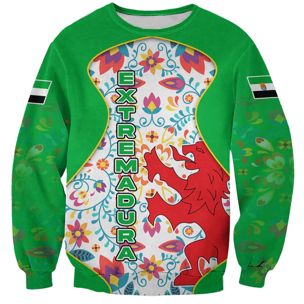 Extremadura Flag Sweatshirt Autonomous Community of Spain - Wonder Print Shop