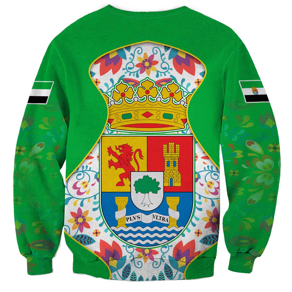Extremadura Flag Sweatshirt Autonomous Community of Spain - Wonder Print Shop