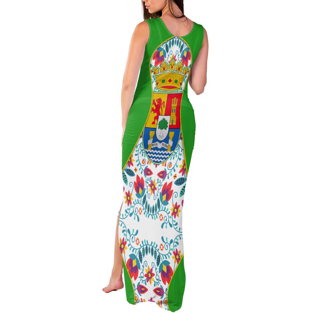 Extremadura Flag Tank Maxi Dress Autonomous Community of Spain - Wonder Print Shop
