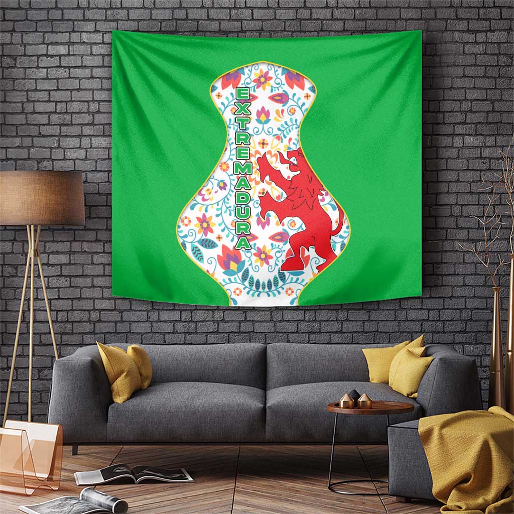 Extremadura Flag Tapestry Autonomous Community of Spain - Wonder Print Shop