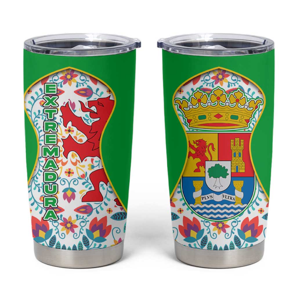 Extremadura Flag Tumbler Cup Autonomous Community of Spain - Wonder Print Shop