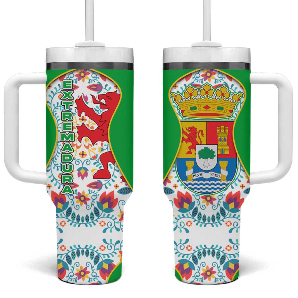 Extremadura Flag Tumbler With Handle Autonomous Community of Spain - Wonder Print Shop