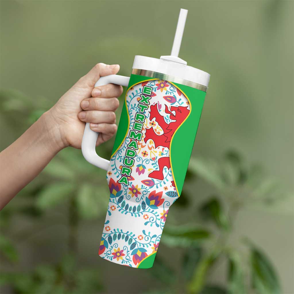 Extremadura Flag Tumbler With Handle Autonomous Community of Spain - Wonder Print Shop