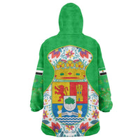Extremadura Flag Wearable Blanket Hoodie Autonomous Community of Spain - Wonder Print Shop