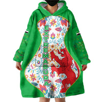 Extremadura Flag Wearable Blanket Hoodie Autonomous Community of Spain - Wonder Print Shop