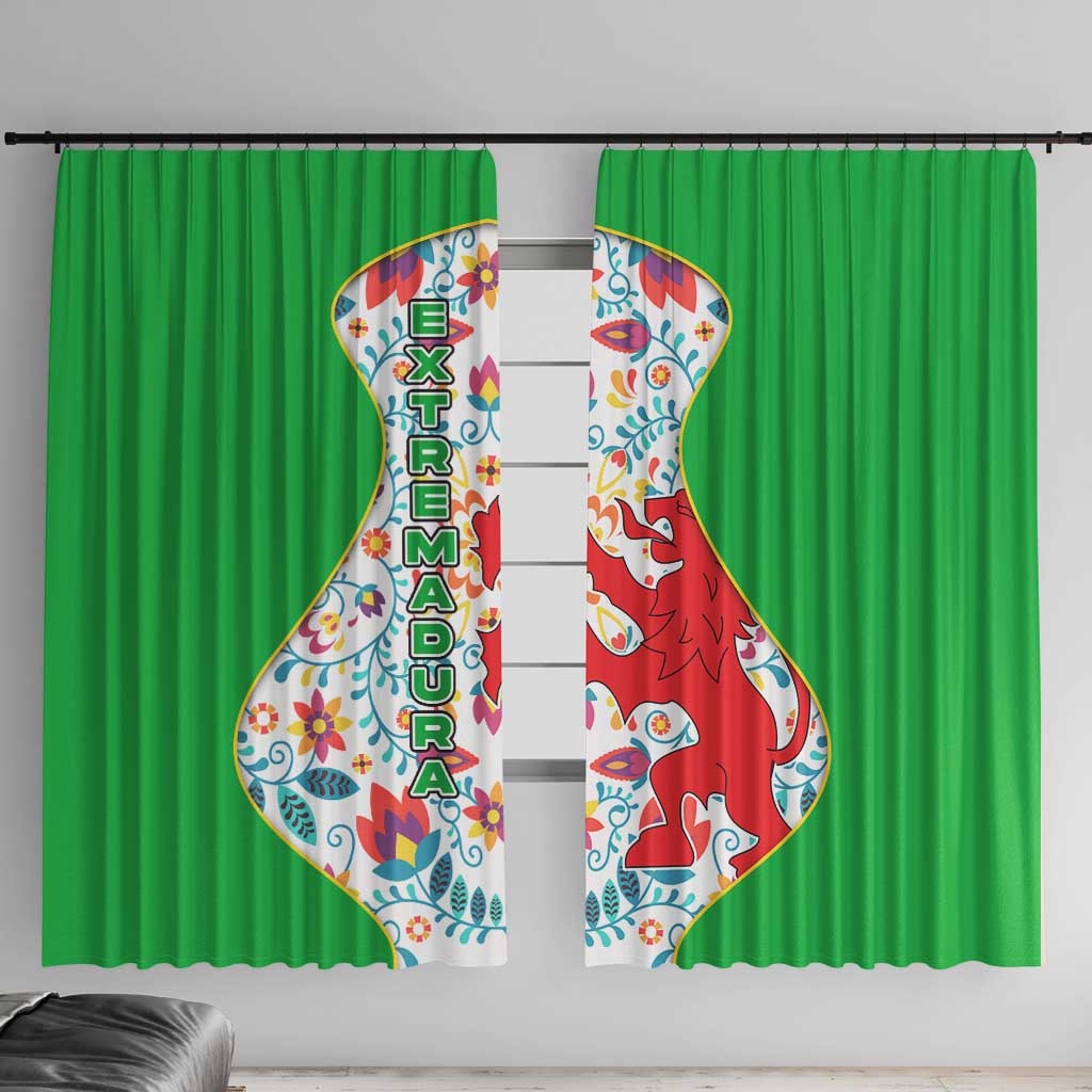 Extremadura Flag Window Curtain Autonomous Community of Spain - Wonder Print Shop