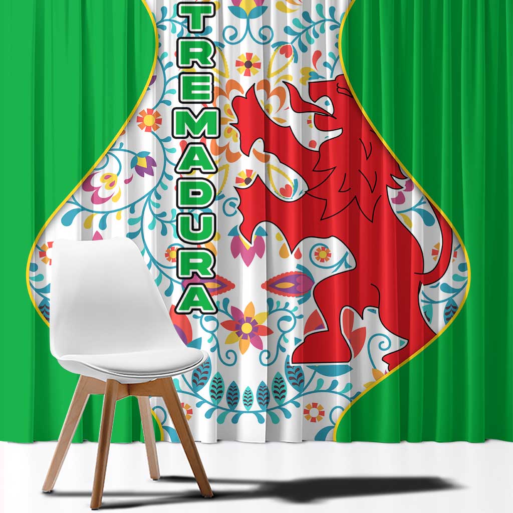 Extremadura Flag Window Curtain Autonomous Community of Spain - Wonder Print Shop