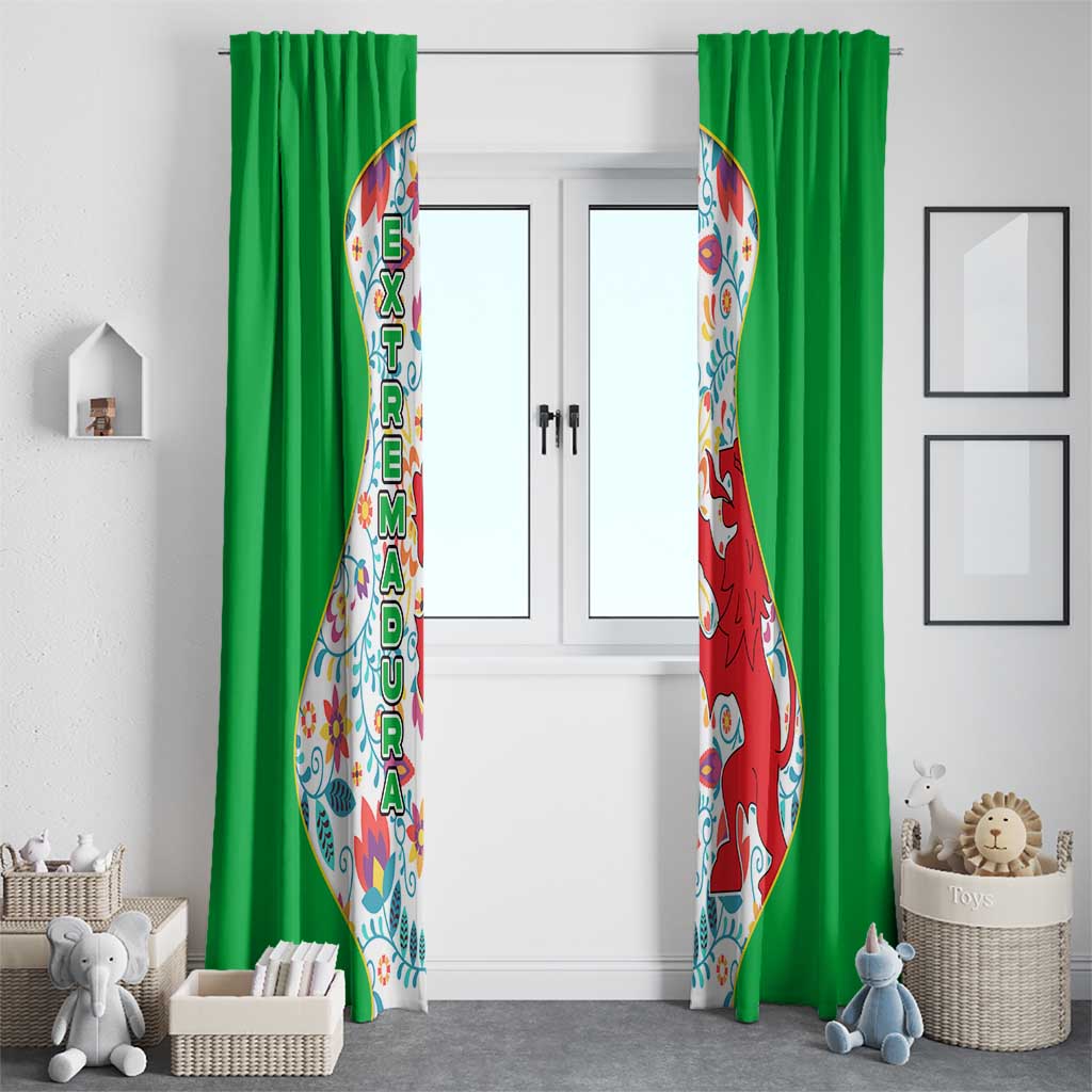 Extremadura Flag Window Curtain Autonomous Community of Spain - Wonder Print Shop
