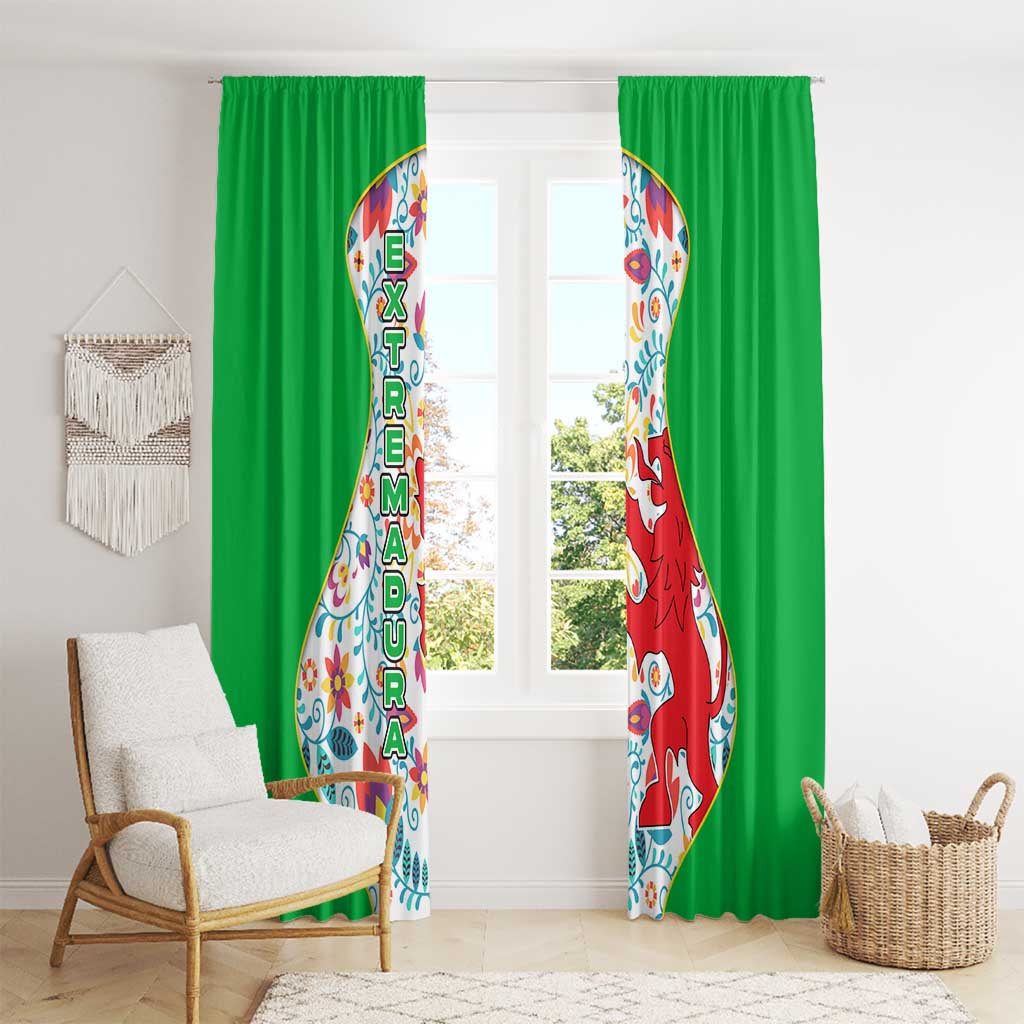 Extremadura Flag Window Curtain Autonomous Community of Spain - Wonder Print Shop