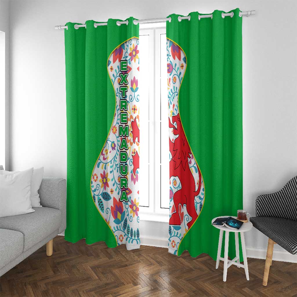 Extremadura Flag Window Curtain Autonomous Community of Spain - Wonder Print Shop