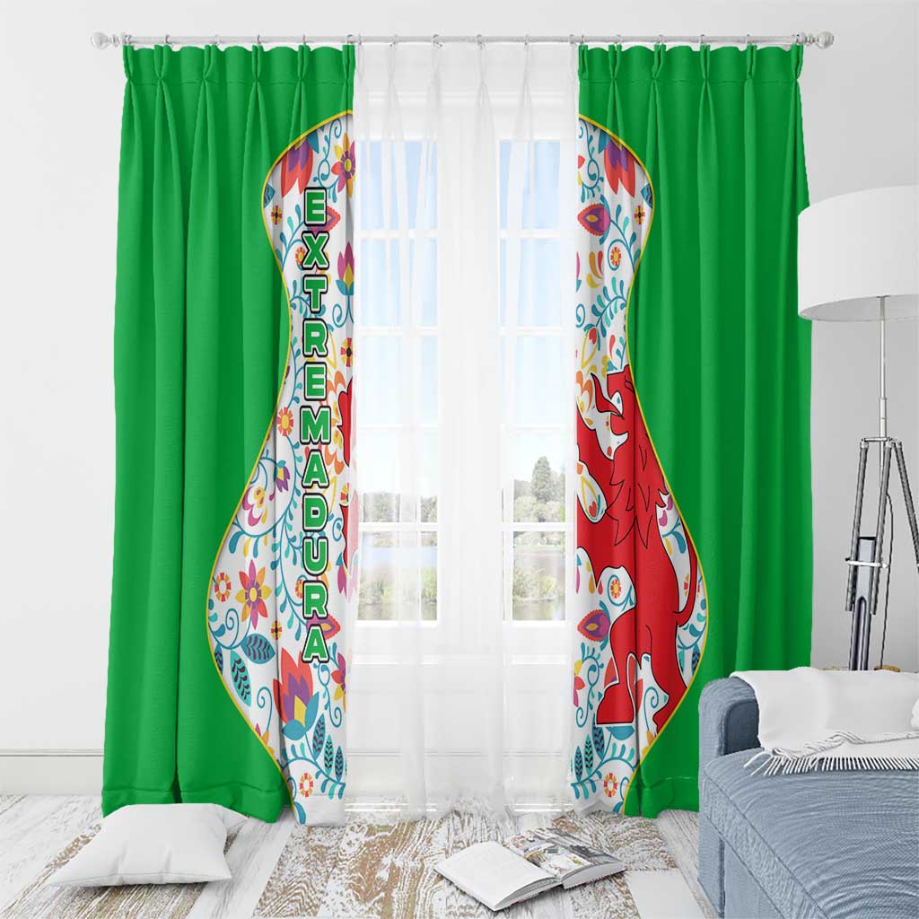 Extremadura Flag Window Curtain Autonomous Community of Spain - Wonder Print Shop