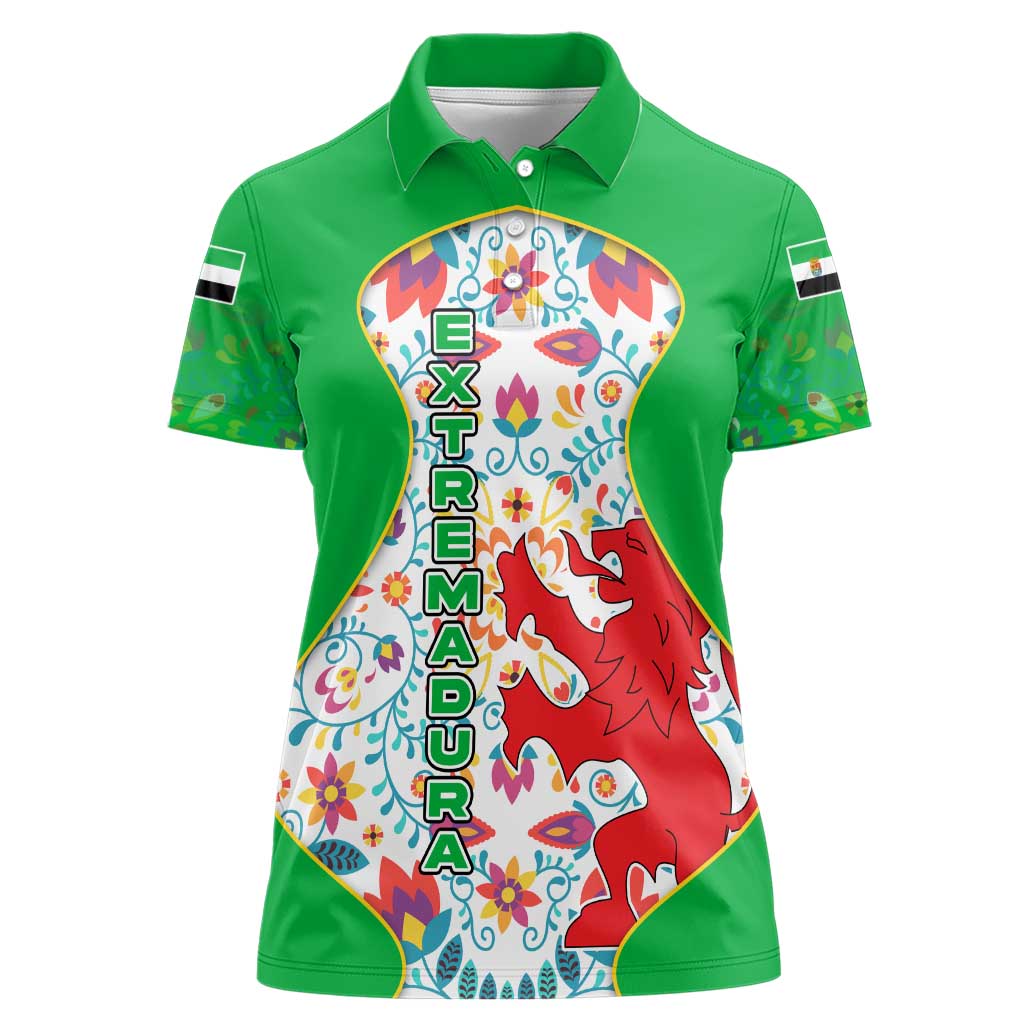 Extremadura Flag Women Polo Shirt Autonomous Community of Spain - Wonder Print Shop