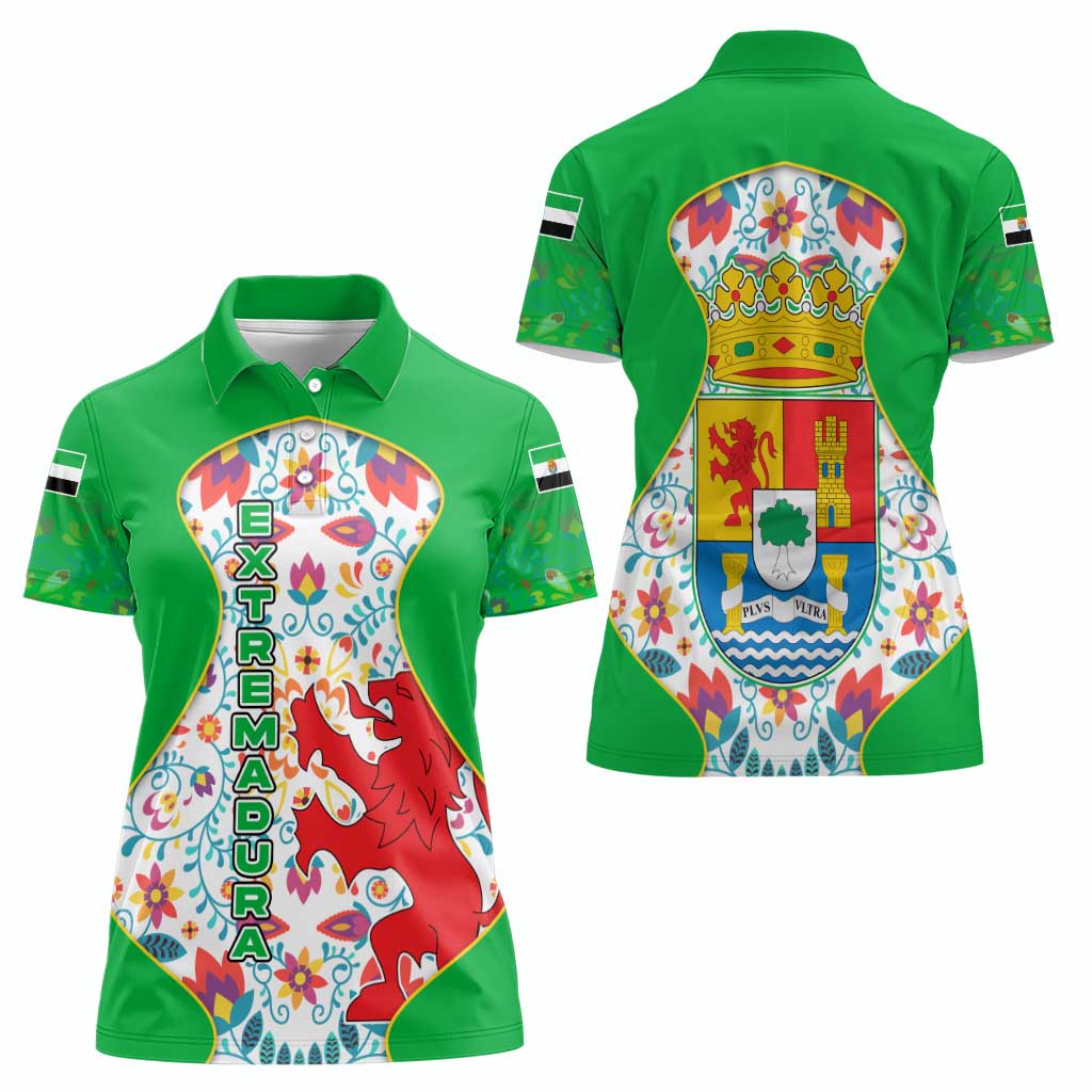 Extremadura Flag Women Polo Shirt Autonomous Community of Spain - Wonder Print Shop