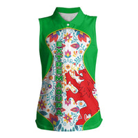 Extremadura Flag Women Sleeveless Polo Shirt Autonomous Community of Spain - Wonder Print Shop