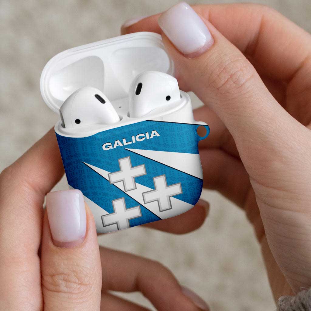 Galicia Flag AirPods Case Autonomous Community of Spain - Wonder Print Shop