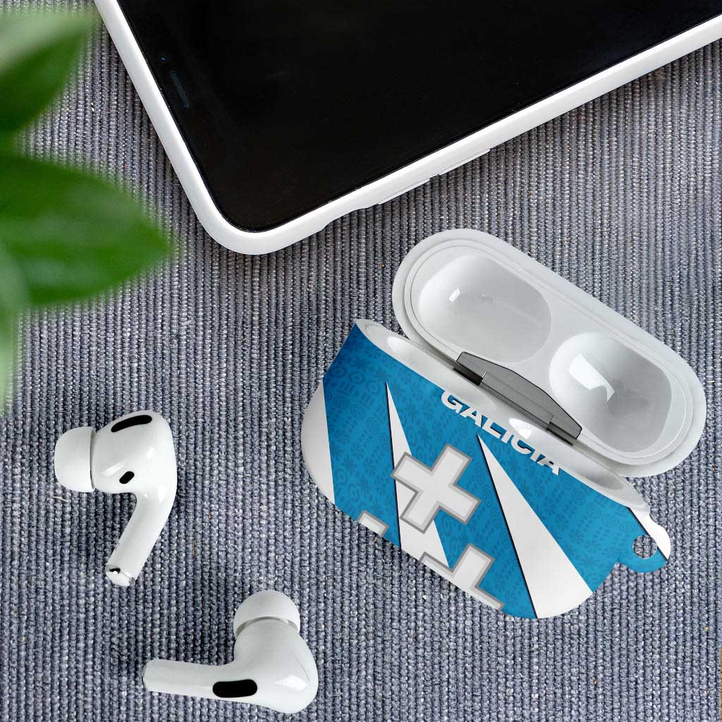 Galicia Flag AirPods Case Autonomous Community of Spain - Wonder Print Shop